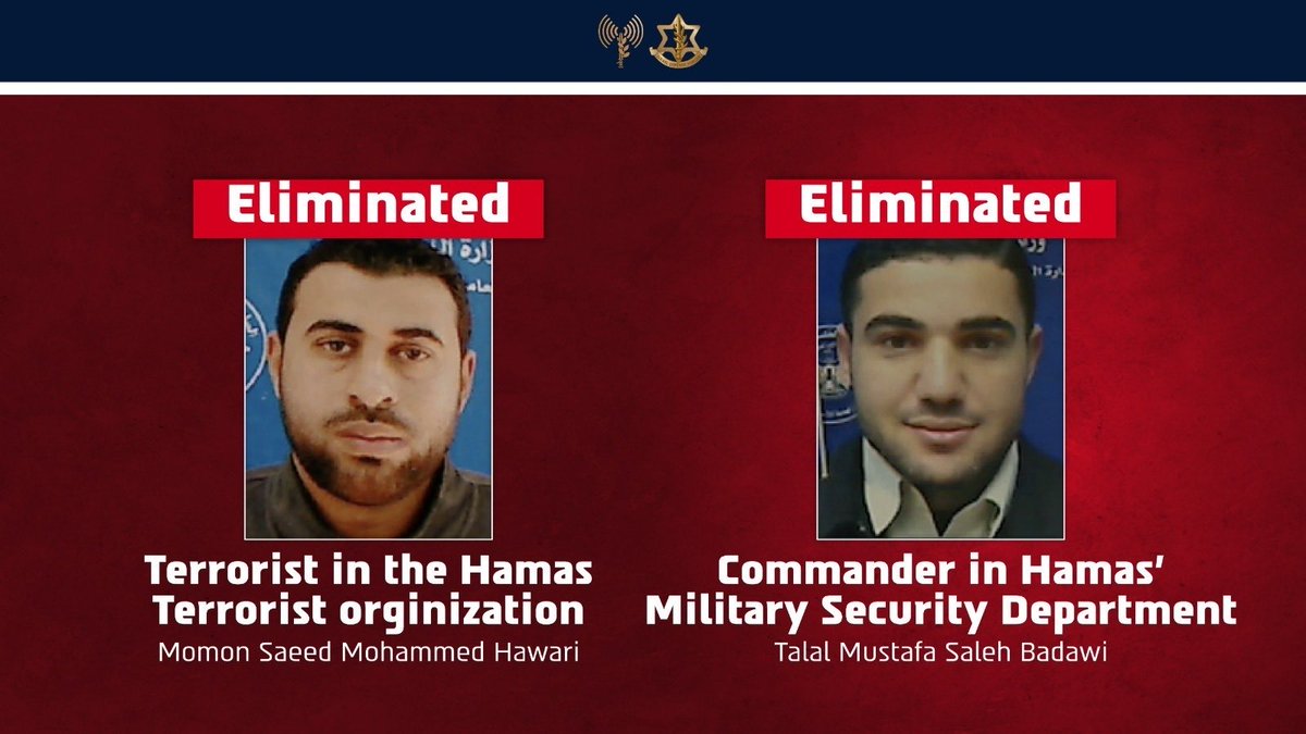 IDF Says It Killed Talal Badawi and Momon Hawari