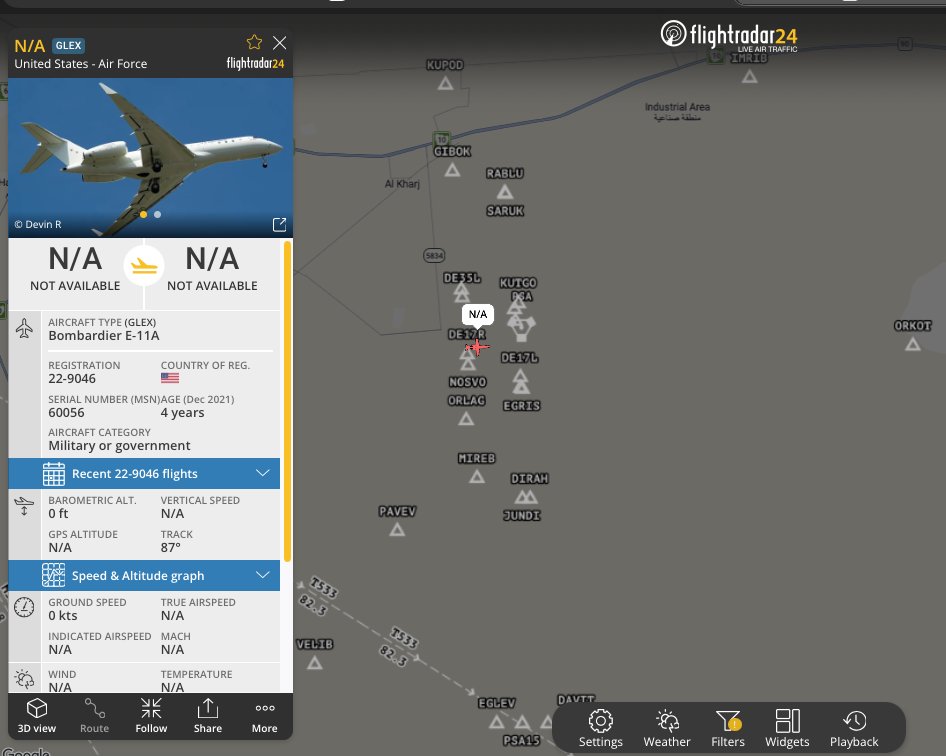USAF BACN Aircraft 22-9046 Reported on Ground at PSAB
