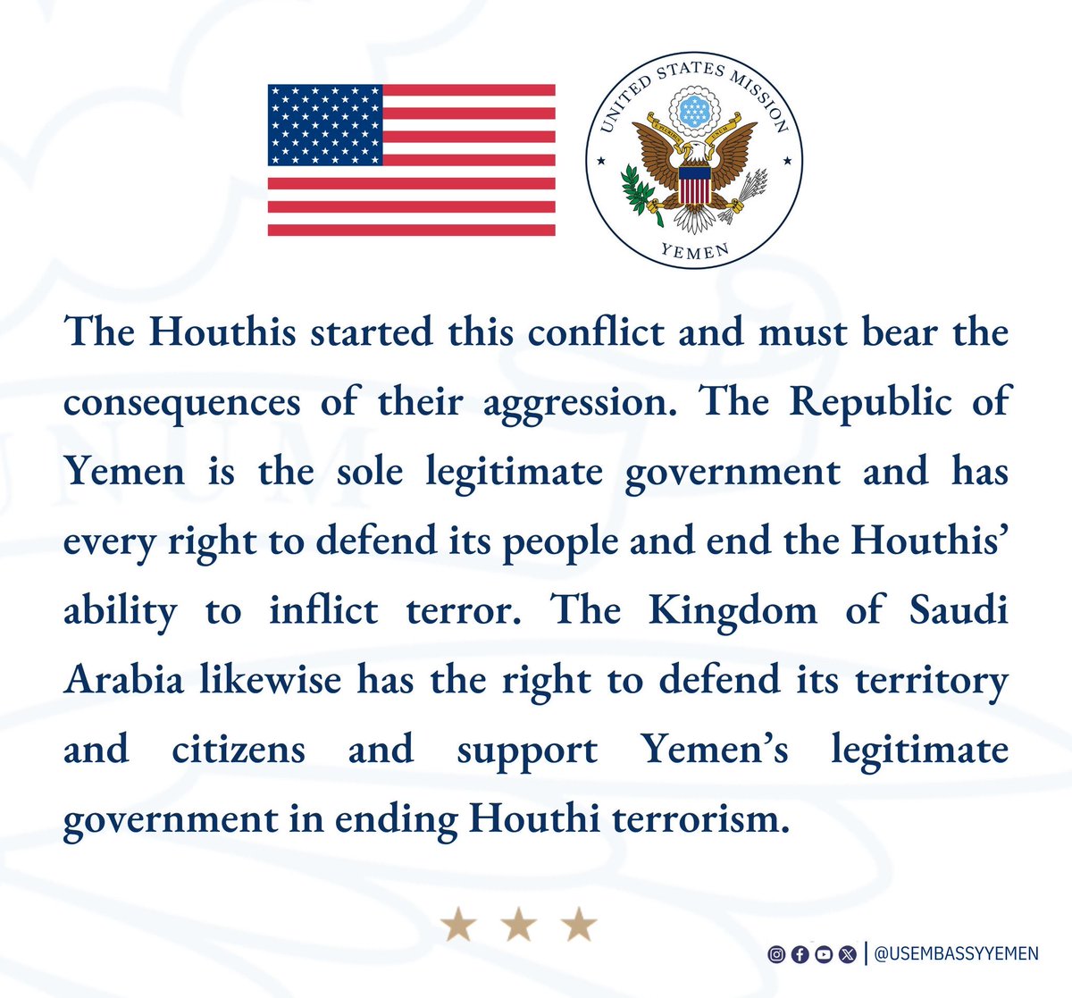 Retweeted by @hey_itsmyturn from @Alsakaniali: @USEmbassyYemen: The #Houthis started this…