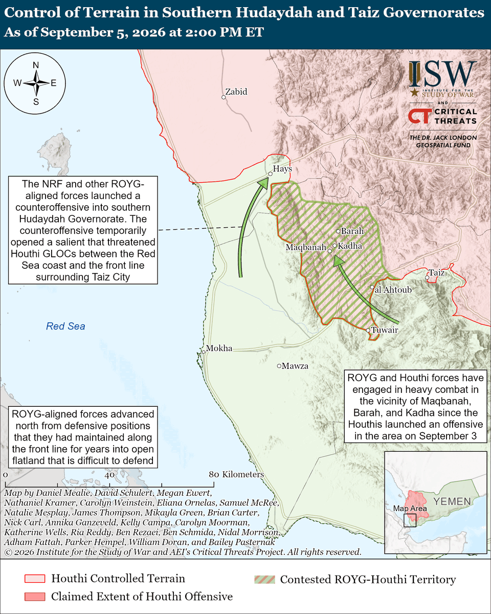 NEW: The Houthi offensive to capture territory near the Bab al Mandeb advances Iranian objectives under the current regional campaign that Iran is waging against the United States and its allies. Iran has recently pursued the following lines of effort under this regional