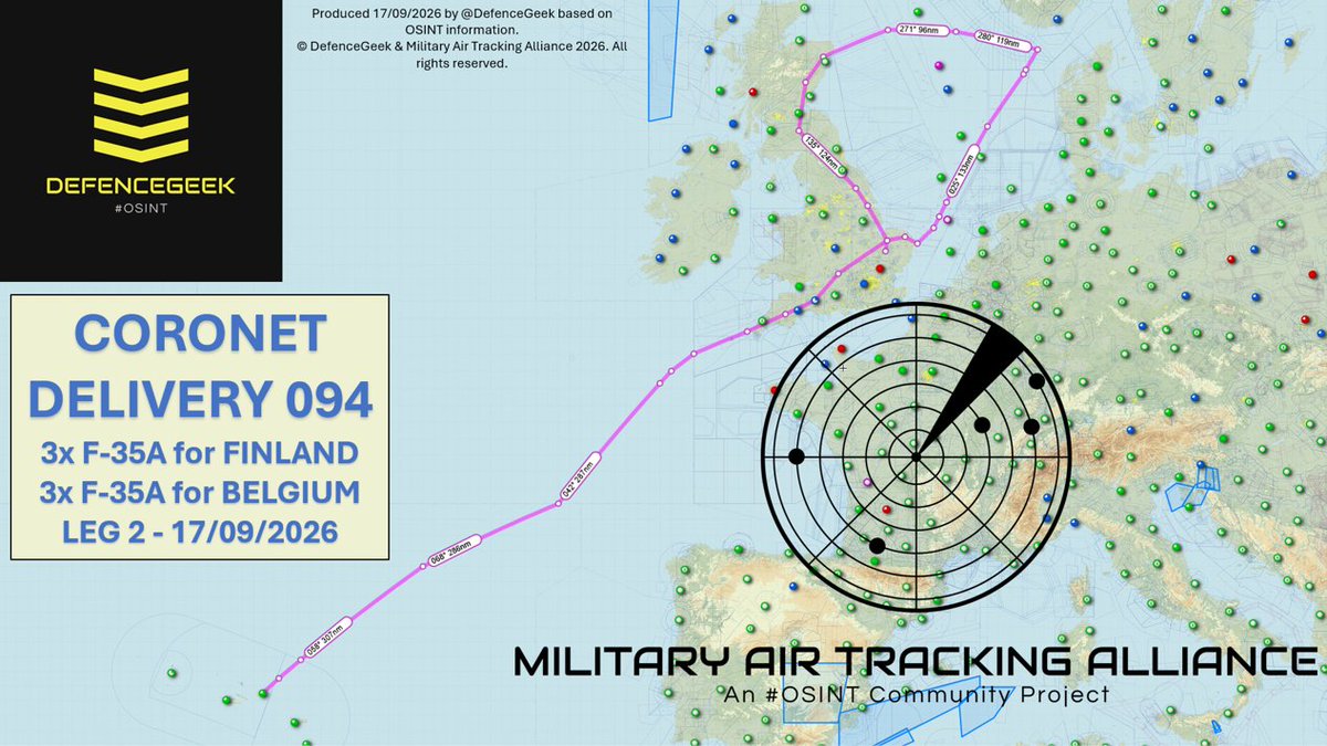 Coronet Delivery 094 Reaches Southern UK With Five F-35As