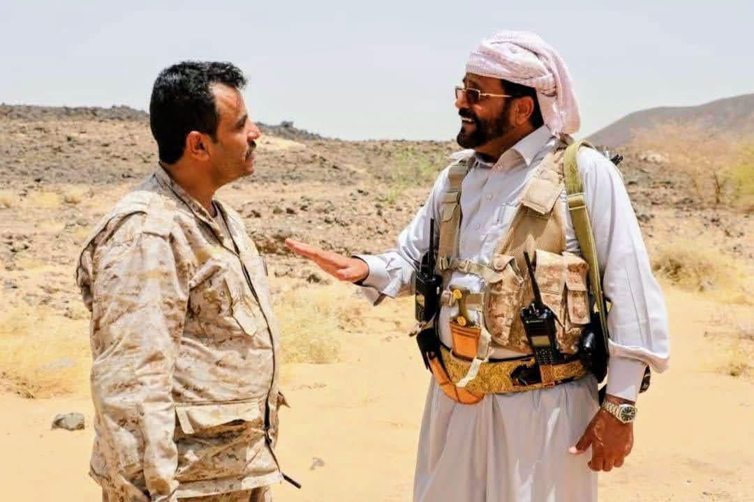 Gen. Sultan Al-Aradah Shown on Marib Front Lines