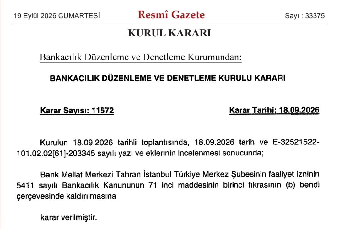 Turkey Revokes Bank Mellat License and Plans Mahan Air Suspension
