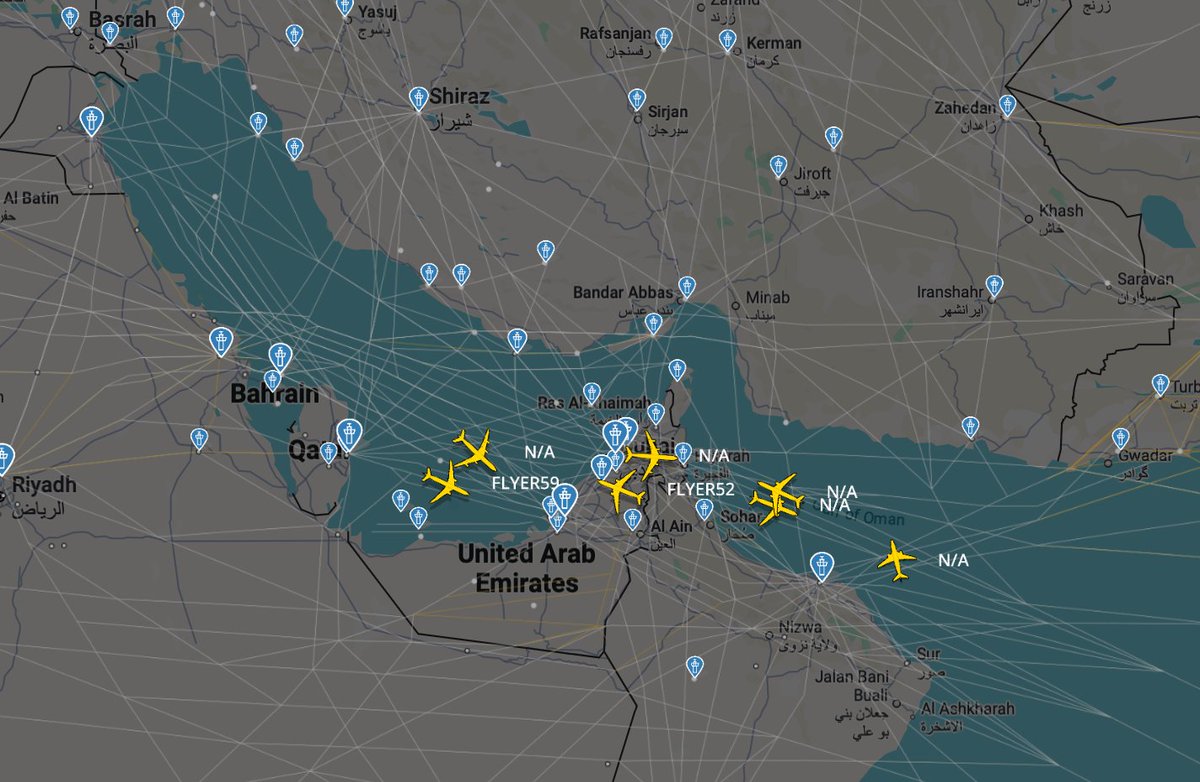 Heavy Tanker Activity Reported Over the Gulf of Oman, Persian Gulf and UAE