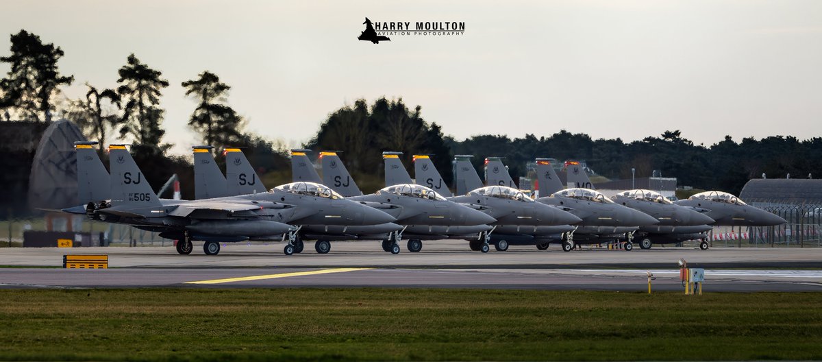 Four 4th Fighter Wing F-15Es Arrive at RAF Mildenhall on Return From CENTCOM