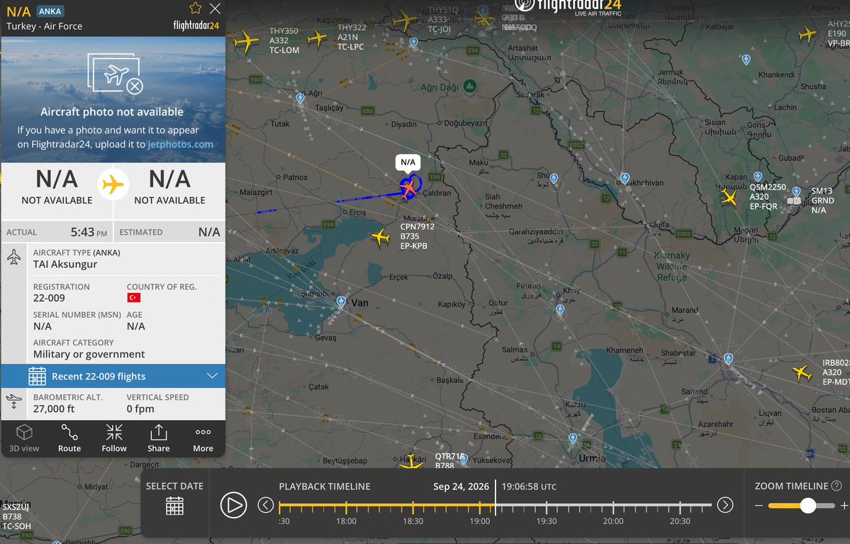 Turkish Aksungur ISTAR UCAV Tracked Near Turkish-Iranian Border