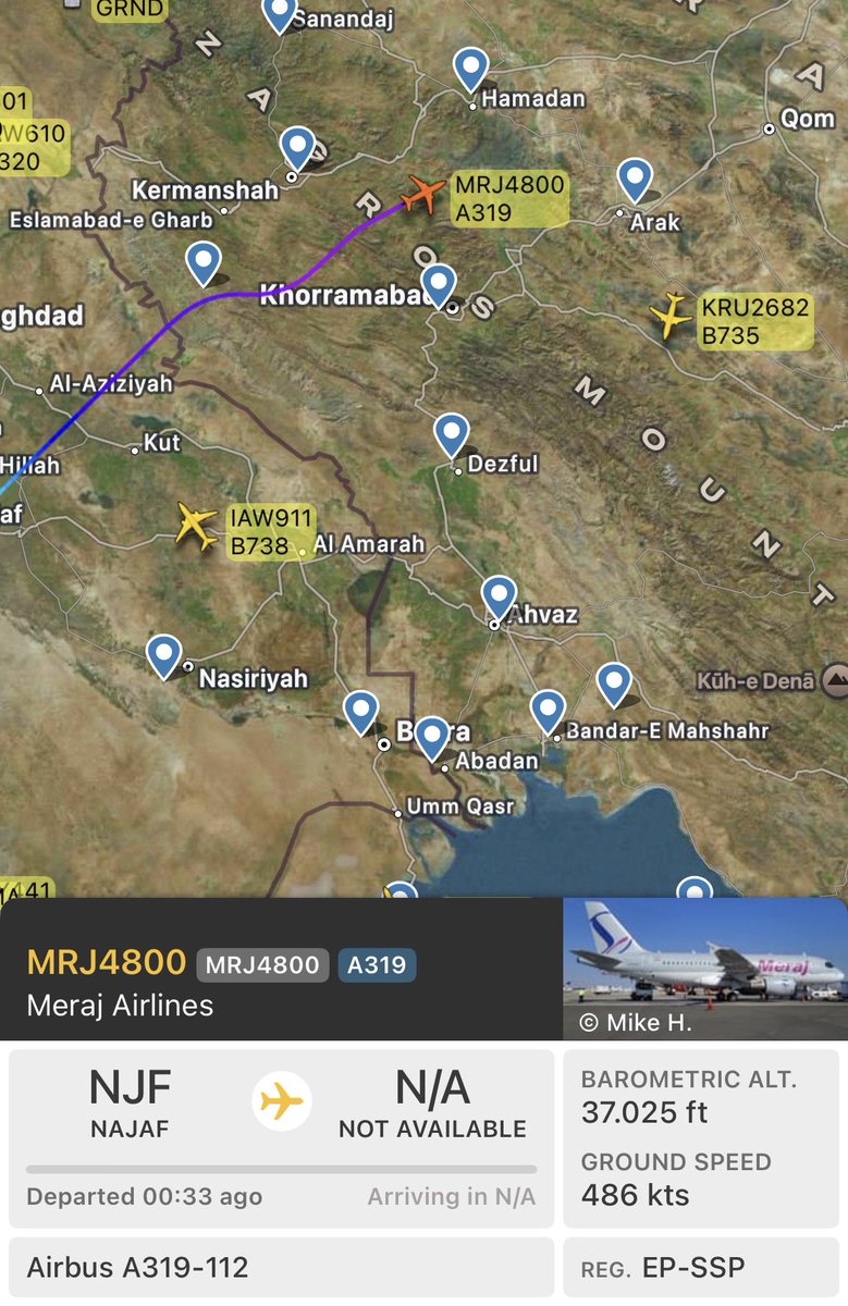Shin Links Blocked Meraj Flight Boarding in Najaf to Waning Iranian Influence