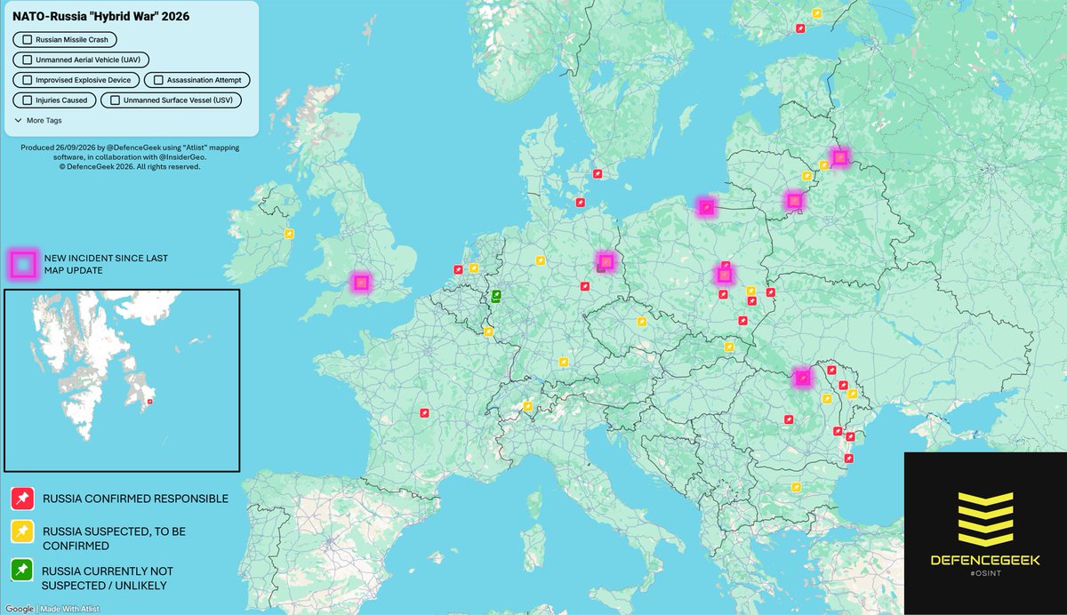 Updated OSINT Map Tracks Alleged Russian Hybrid Activity Against NATO