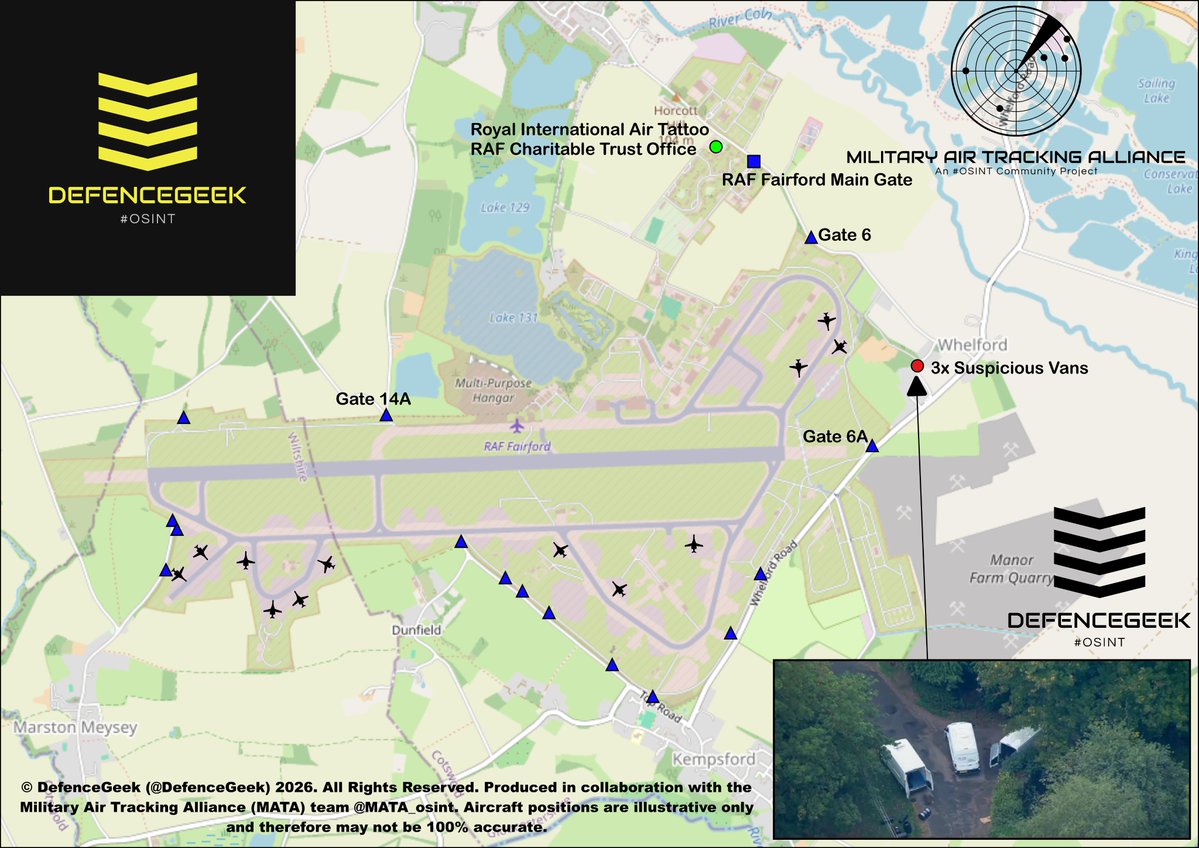 Map Shows Location of RAF Fairford Incident on September 27