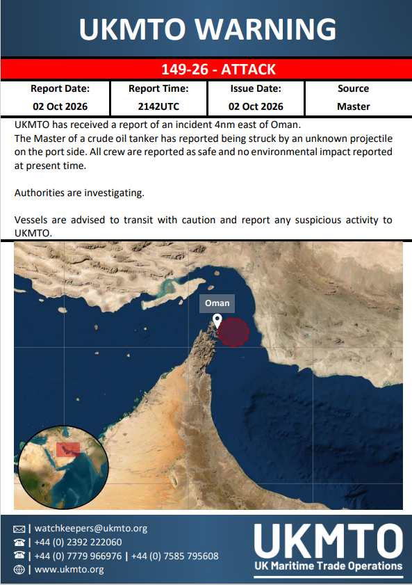 Sh1n Reposts UKMTO Warning 149-26