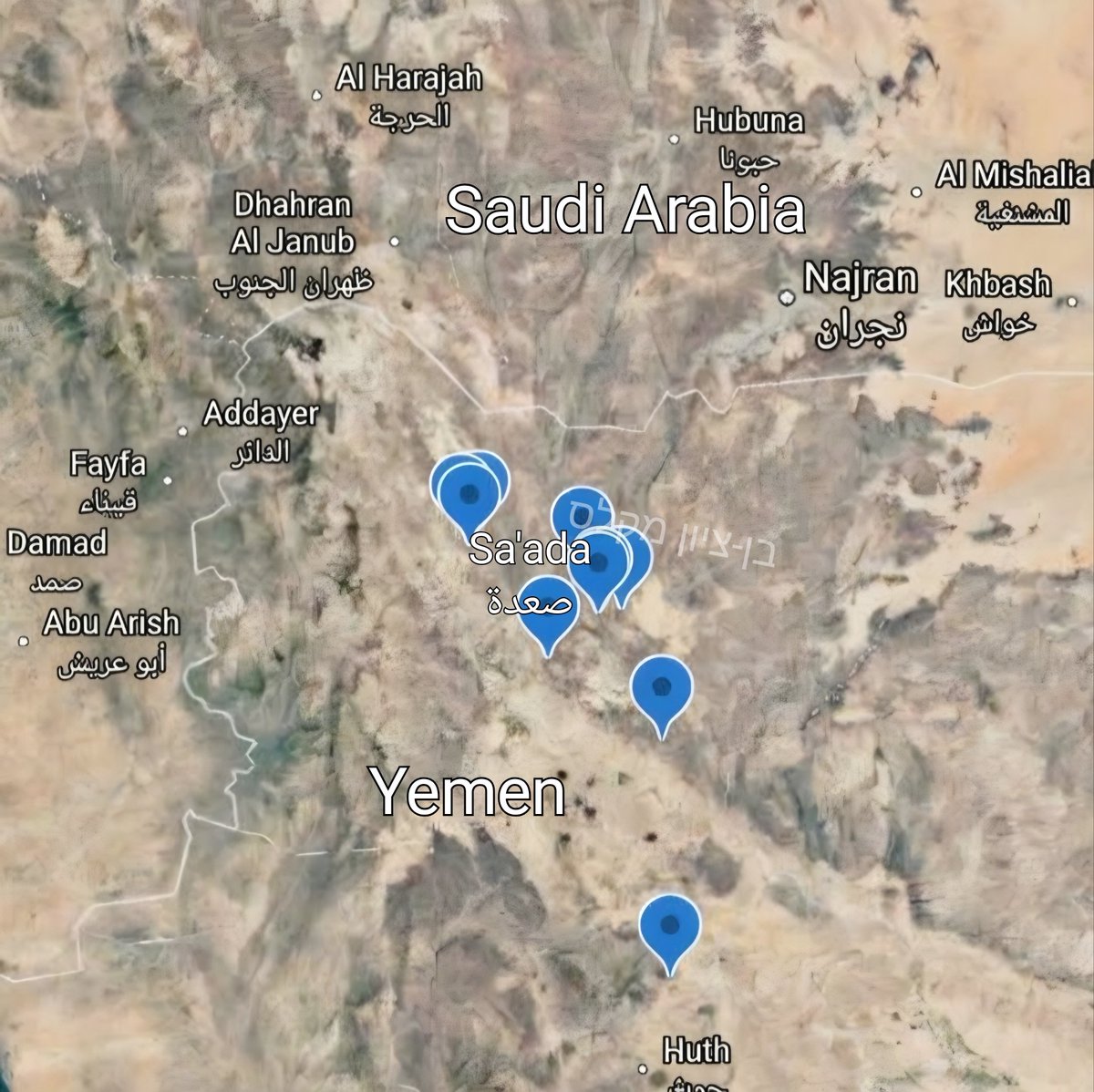 OSINT Post Identifies Saudi Strikes on Houthi Tunnel Sites in Yemen