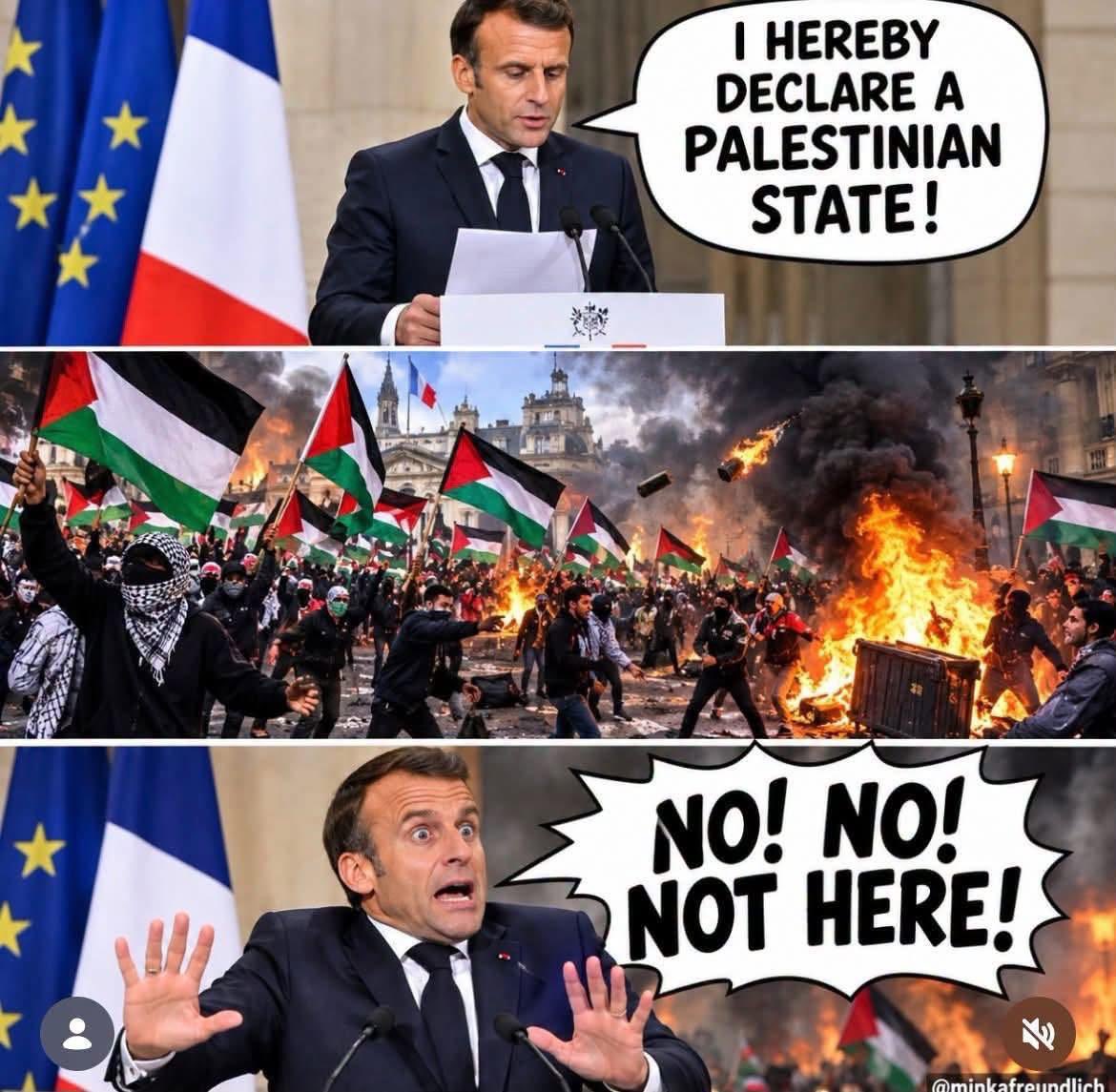 Satirical Post Says Macron ‘Finally Got His Palestinian State’