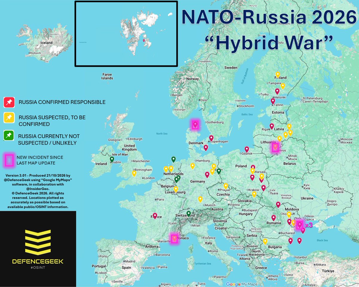 OSINT Map Adds Six Reported Incidents in Russia’s ‘Hybrid War’ on NATO