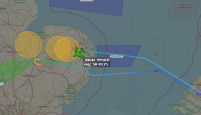 USAF KC-135/R LAGER 78 Declares Emergency on Return to RAF Mildenhall