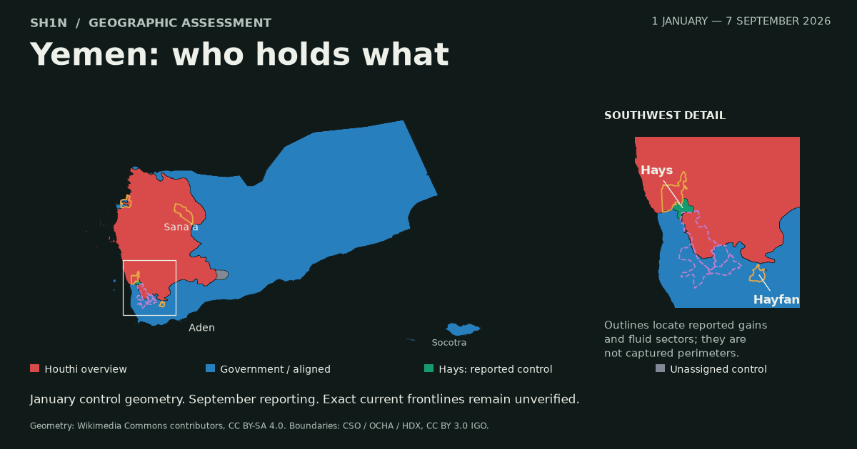 Where the Houthis lost ground in Yemen in 2026